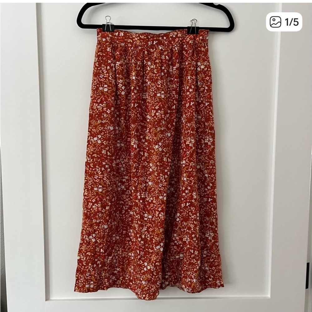 Old Navy Floral Midi Skirt